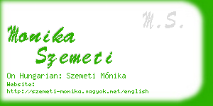monika szemeti business card